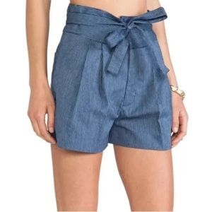 Marc Jacobs - Shorts - Women - Size 2 - Jamie Stripe Indigo High Waist Shorts